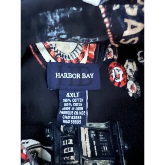 Mens Vintage Hawaiian Style All Over Graphic Print Button Up Shirt 4XL Pocket - Picture 7 of 7